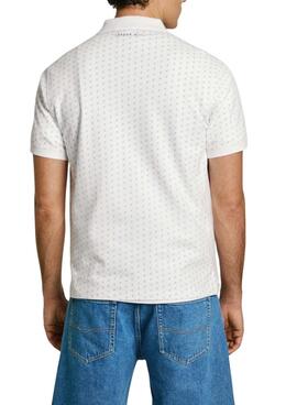 Polo Pepe Jeans Basil blanc pour homme