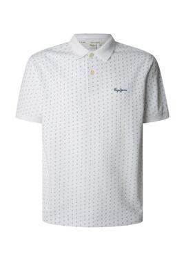 Polo Pepe Jeans Basil blanc pour homme