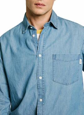 Chemise Pepe Jeans Classic Denim bleue pour homme