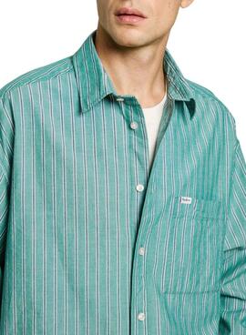Chemise Pepe Jeans Chartres verte pour homme.