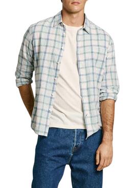 Chemise Pepe Jeans Aitor bleue pour homme