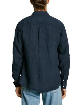 Chemise Pepe Jeans Arnau bleu marine pour homme