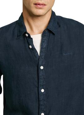Chemise Pepe Jeans Arnau bleu marine pour homme