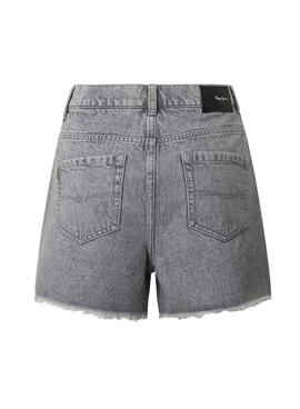Shorts Pepe Jeans A Line gris pour femme