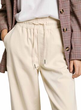 Pantalons Pepe Jeans Loose beige pour femme