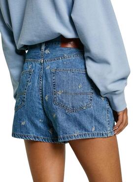 Shorts Pepe Jeans A Line brodés pour femme