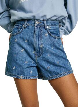 Shorts Pepe Jeans A Line brodés pour femme