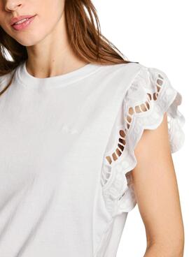 T-shirt Pepe Jeans Vic blanc pour femme
