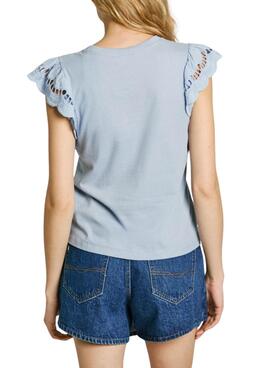 T-shirt Pepe Jeans Vic bleu pour femme