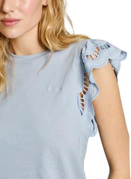 T-shirt Pepe Jeans Vic bleu pour femme