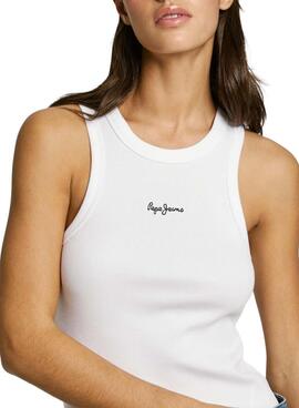 T-shirt Pepe Jeans Marian blanc pour femme