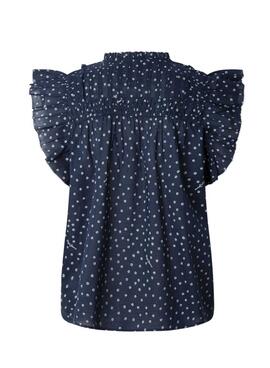 Blouse Pepe Jeans Dialla bleu marine pour femme