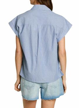 Chemise Pepe Jeans Dixit bleue pour femme