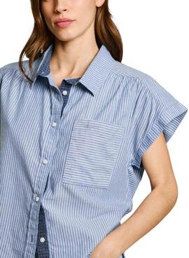 Chemise Pepe Jeans Dixit bleue pour femme