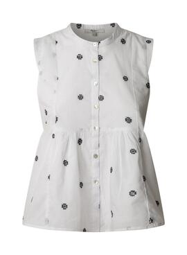 Blouse Pepe Jeans Elvire blanc pour femme