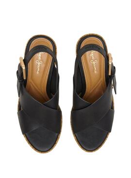 Sandales Pepe Jeans Wayna Cross noir pour femme