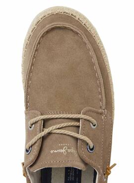 Chaussures bateau Pepe Jeans Tourist beige pour homme