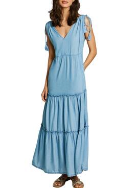 Robe Pepe Jeans Effie bleue pour femme