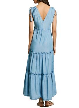 Robe Pepe Jeans Effie bleue pour femme