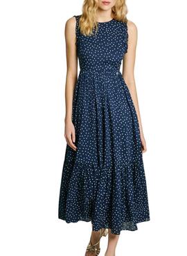 Robe Pepe Jeans Deal bleu marine pour femme