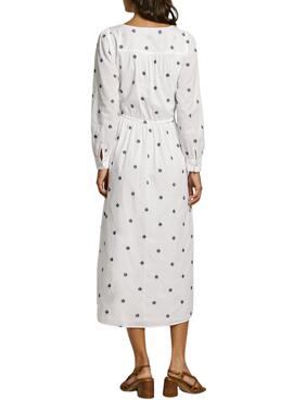 Robe Pepe Jeans Deal blanche pour femme