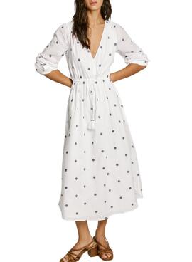 Robe Pepe Jeans Deal blanche pour femme