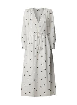 Robe Pepe Jeans Deal blanche pour femme