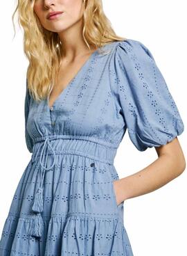 Robe Pepe Jeans Day bleue pour femme