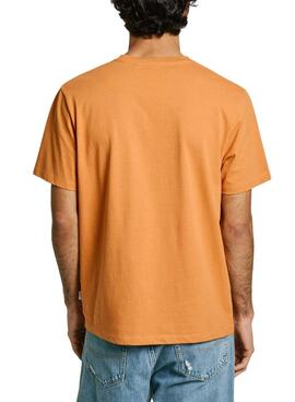T-shirt Pepe Jeans Contrast Connor orange pour homme