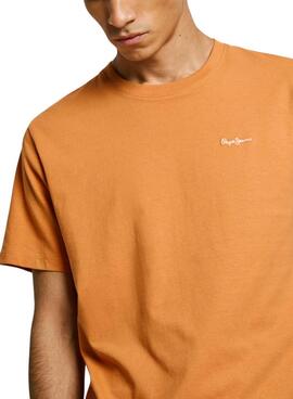 T-shirt Pepe Jeans Contrast Connor orange pour homme