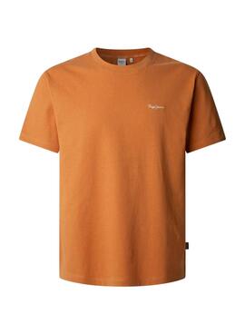 T-shirt Pepe Jeans Contrast Connor orange pour homme
