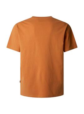 T-shirt Pepe Jeans Contrast Connor orange pour homme