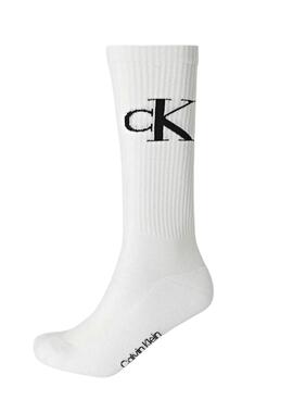 Pack de calcetines Calvin Klein Monogram blanc pour homme