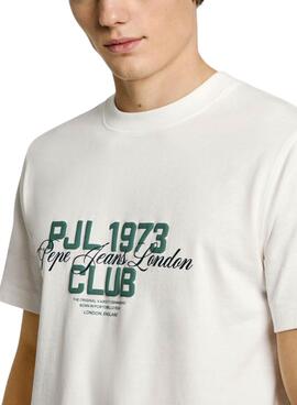T-shirt Pepe Jeans Talbot blanc pour homme.