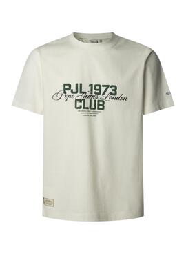T-shirt Pepe Jeans Talbot blanc pour homme.