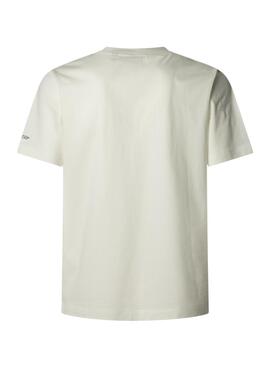 T-shirt Pepe Jeans Talbot blanc pour homme.