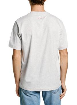 T-shirt Pepe Jeans Presth gris pour homme