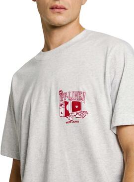 T-shirt Pepe Jeans Presth gris pour homme