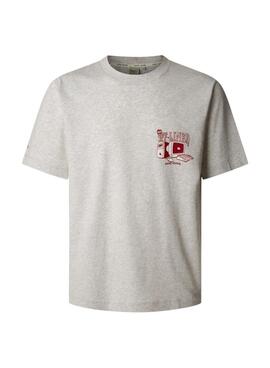 T-shirt Pepe Jeans Presth gris pour homme