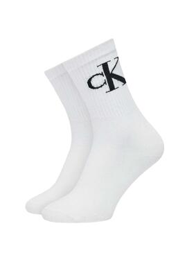 Ensemble de chaussettes Calvin Klein Monogram blanc pour femme