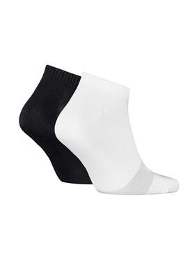 Paquet de chaussettes Calvin Klein Sneaker Shadow blanc et noir pour homme
