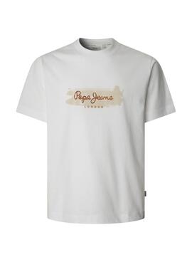 T-shirt Pepe Jeans Picthon blanc pour homme