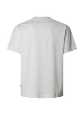 T-shirt Pepe Jeans Picthon blanc pour homme