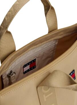 Sac à main Tommy Jeans Tote mini beige pour femme