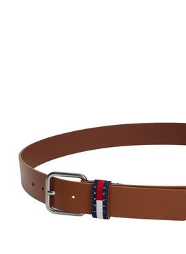 Ceinture Tommy Jeans Ryan marron pour homme