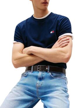 Maillot Tommy Jeans Badge bleu marine pour homme