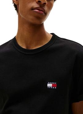 T-shirt Tommy Jeans Badge noir pour homme