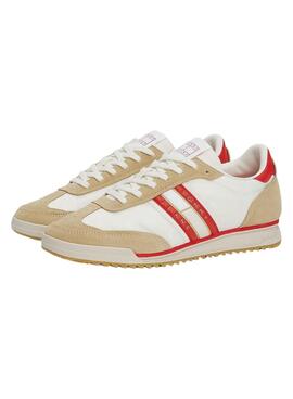 Sneakers Tommy Jeans Retro Runner blanc pour femme.