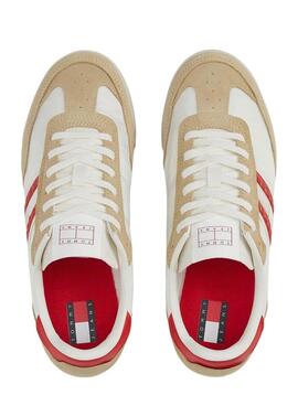 Sneakers Tommy Jeans Retro Runner blanc pour femme.
