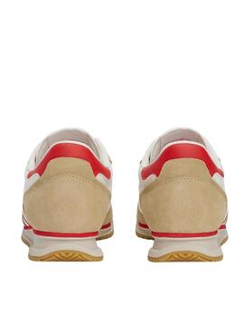Sneakers Tommy Jeans Retro Runner blanc pour femme.